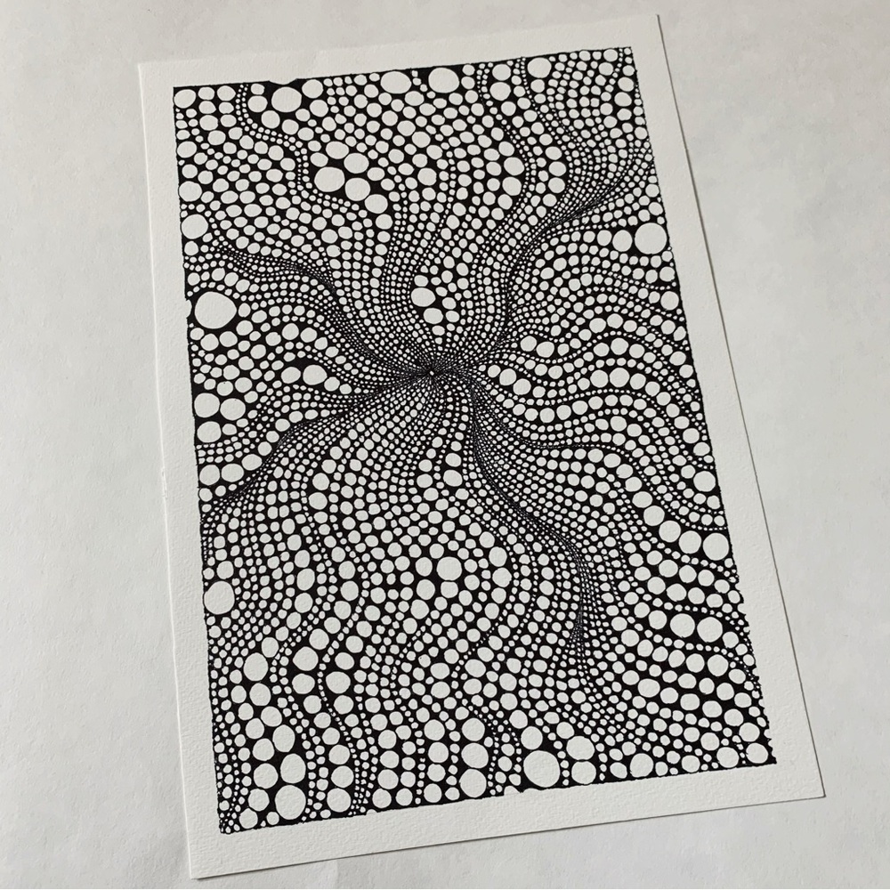 Abstract pattern bubble art drawing - Picture 3 of 3